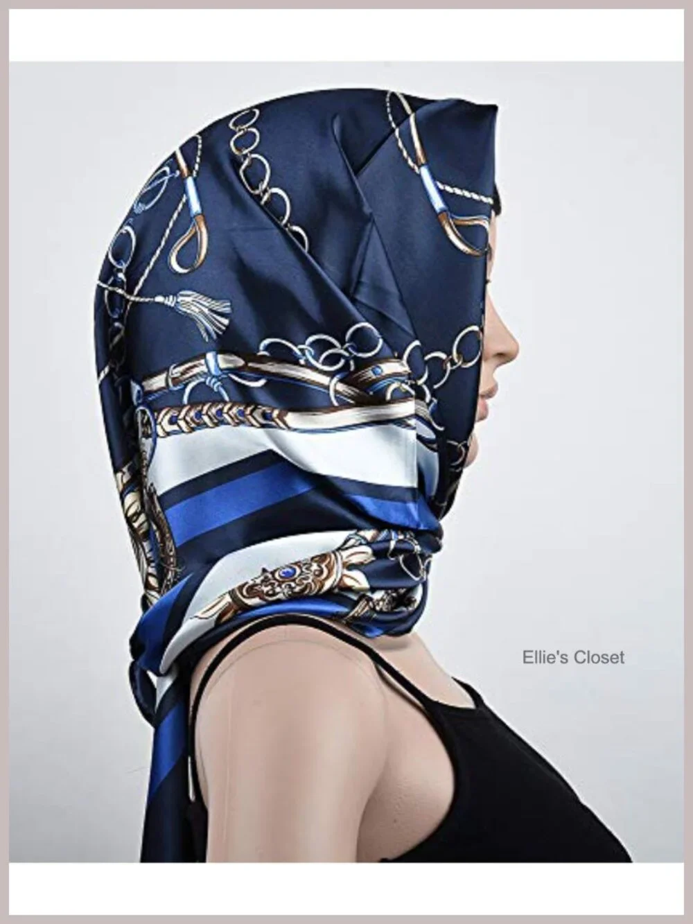 Satin Square Scarf for Women, Silk-Feel Hair Wrap, Large Bandana, Neck Wrap,